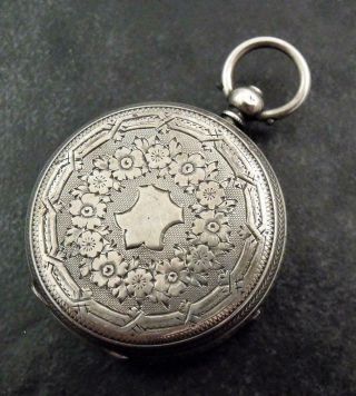 Antique Victorian Solid Silver Hallmarked Case Fob Pocket Watch Spares Repair