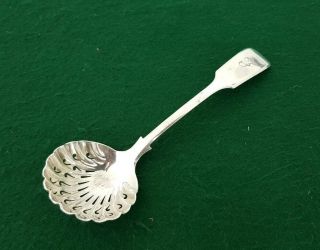 Antique Hm 1906 Robert Stebbings Solid Sterling Silver Sugar Sifting Ladle