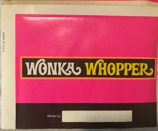 1970s Willy Wonka Candy Wrapper For Homemade Candy Bars.  Collectible