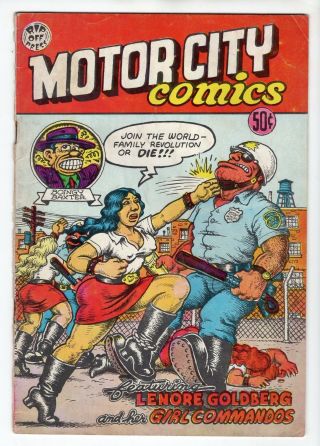 1969 Motor City Comics 1 Published By Rip Off Press R.  Crumb