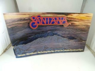 Vtg Santana Moonflower Lp Record Album Advertising Stand - Up Dj Store Columbia