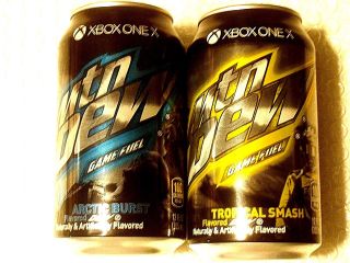 Full Can Mtn Mountain Dew Game Fuel Arctic Burst & Tropical Smash Xbox One 2017