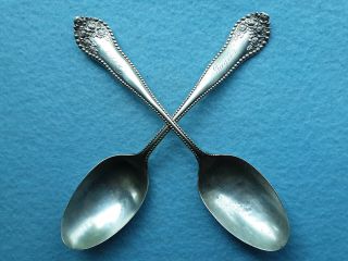 Two Gorham Sterling Silver Spoons,  Unknown Pattern,  Mono " Taylor ",  Scrap?