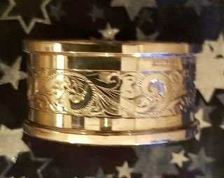 A Fine Antique Solid Sterling Silver Napkin Ring Birmingham