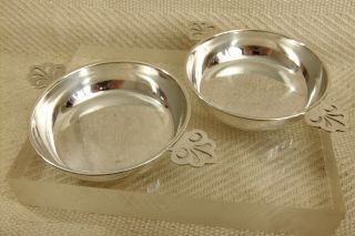 Vintage Silver Plated Scottish Quaich Drinking Vessels By Fenton Russel & Co Ltd