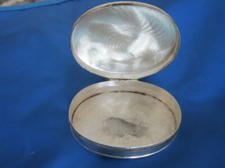 925 SILVER TRINKET / PILL BOX WITH HINGED LID 2