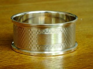 Solid Silver Napkin Ring Birmingham 1975 By Broadway & Co