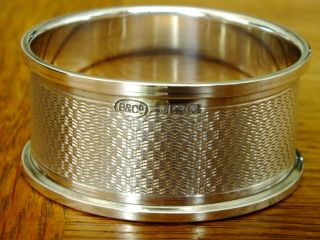 SOLID SILVER NAPKIN RING BIRMINGHAM 1975 BY BROADWAY & CO 3