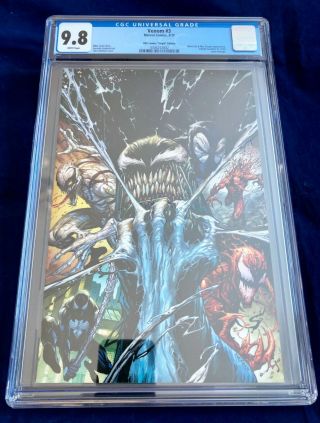 Venom 3 Tyler Kirkham Krs Comics Virgin Variant Cgc 9.  8 - Infinity Gauntlet 1