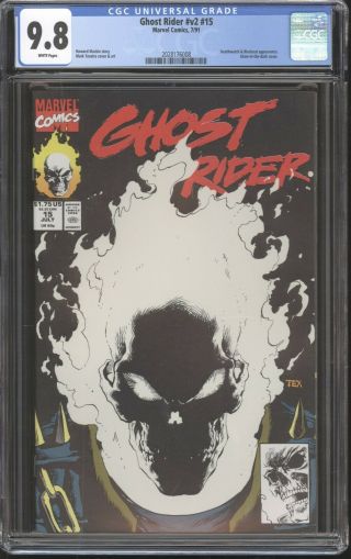 Ghost Rider 15 Cgc 9.  8 Glow In The Dark Cover Marvel Comics