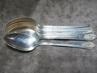 Royal Saxony Silverplate Tea Spoons Set Of 6