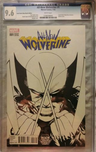 All - Wolverine 1 Cgc 9.  6 Lcsd Sketch Variant Marvel Local Comic Shop Day X - 23