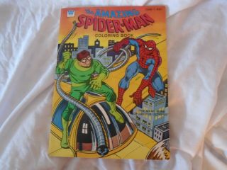 Vintage 1980 Spider - Man Coloring Book Marvel Comics Near