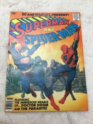 Dc And Marvel Present Treasury Edition 28 Superman And Spider - Man 1981