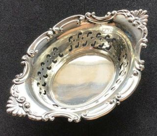 Gorham Sterling Silver Individual Nut Dish Cromwell Pierced Scroll Ornate Shell