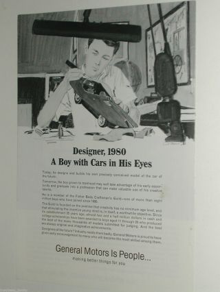 1966 General Motors advert,  FISHER BODY CRAFTSMAN GUILD,  model car building 2