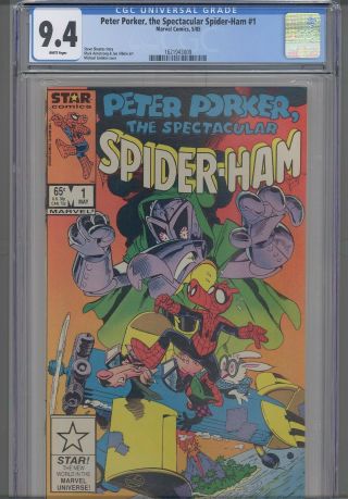 Peter Porker,  The Spectacular Spider - Ham 1 Cgc 9.  4 1985 Spider - Man: Case