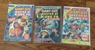 Marvel Giant - Size Master Of Kung Fu 1 - 2 - 3 Sept/dec 