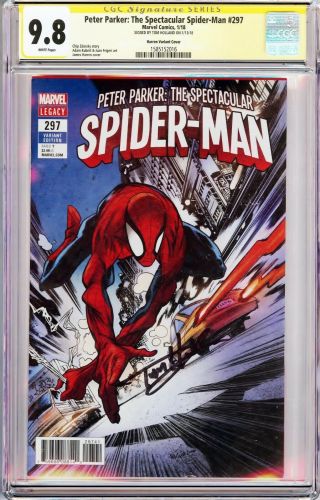 Peter Parker Spectacular Spider - Man 297 Variant Cgc 9.  8 Ss Signed Tom Holland