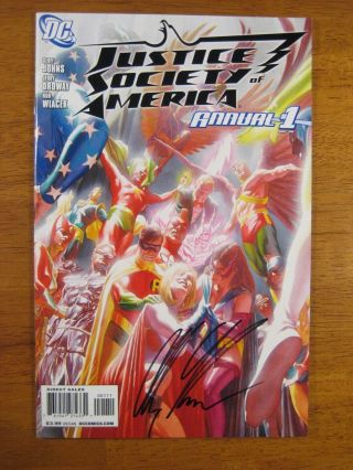 Wow Justice Society Of America Annual 1 Signed By Alex Ross