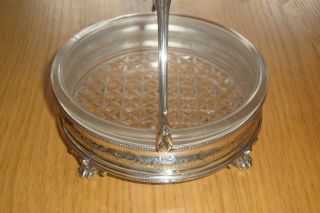 Antique THOMAS HARWOOD & SON Silver Plated Jam Butter sweet Dish with GlassLiner 5
