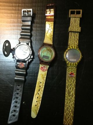 The Lost World Jurassic Park 3 Watches,  1997 Burger King Promo Loose,  No Boxes