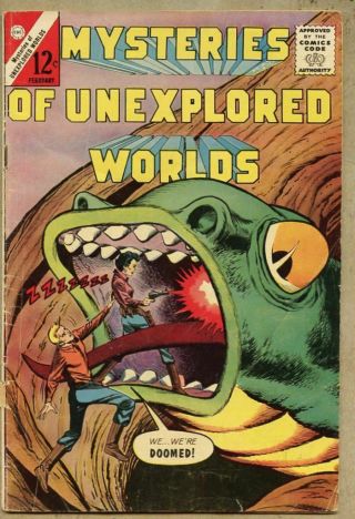 Mysteries Of Unexplored Worlds 34 - 1963 Gd/vg 3.  0 Charlton Horror Sci - Fi