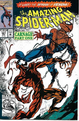 The Spider - Man 361 First Carnage Mid - Low Grade