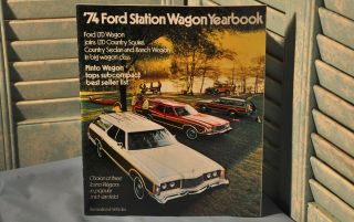 1974 Ford Station Wagon Yearbook Brochure Advertising