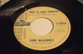 Gene Mcdaniels Hang On Liberty 55834 Rare Northern Soul Promo 45 Vg,  Hear It