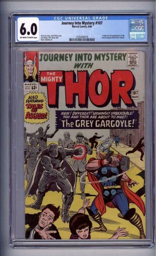 Cgc (marvel) Journey Into Mystery/thor 107 1964 1st Grey Gargoyle Fn 6.  0 Ow - W Pg