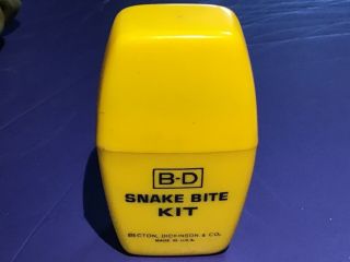 Vintage 1961 B - D Snake Bite Kit By Becton Dickinson Complete