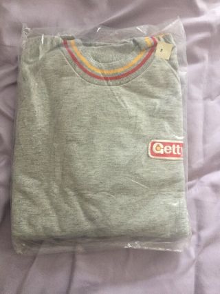 Classic Getty Oil Company / Members Only Light Weight Sweatshirt.  Medium