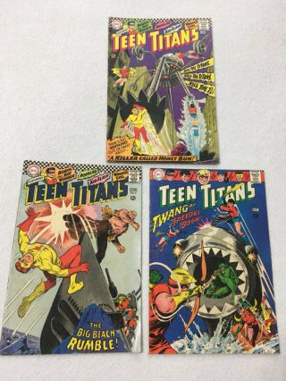 Dc Comics Teen Titans Silver Age 8 9 11 1967 Robin Wonder Girl Kid Flash