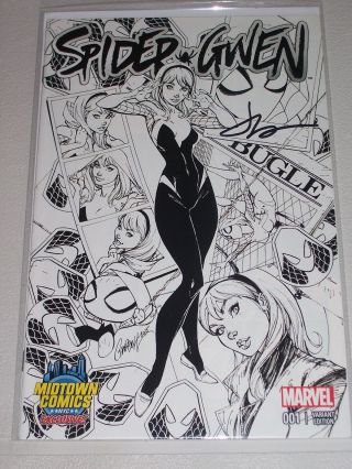 Spider - Gwen 1 Vol.  1 (2015) Midtown B/w Variant Signed - Jason Latour Vf