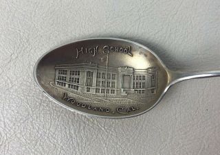 Antique Woodland California High School Sterling Silver Spoon
