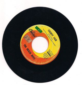 Beach Boys W/ Scan Rare Vinyl 45 4880 Ten Little Indians / County Fair Ct26 Vg ?