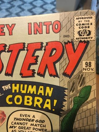 Journey into Mystery 98 1963 Marvel Silver Age Thor 3