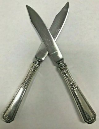 Towle Louis Xiv Sterling Silver Two (2) Fruit Knives W/ Stainless Blade