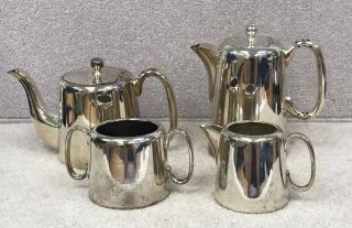 Vintage Silver Plated Hard Soldered Epns Sheffield 4 Piece Coffee/tea Set 947
