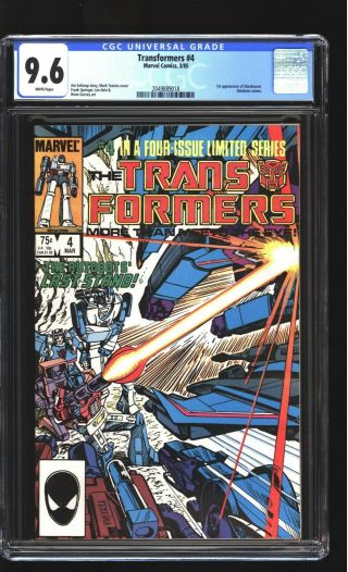 Transformers 4 Cgc 9.  6 Nm,  1st Shockwave Autobots Decepticons Mark Texeira Cover
