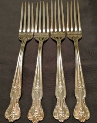 Wm Rogers Magnolia Dinner Forks 1951 Rogers Extra Plate Set Of 4