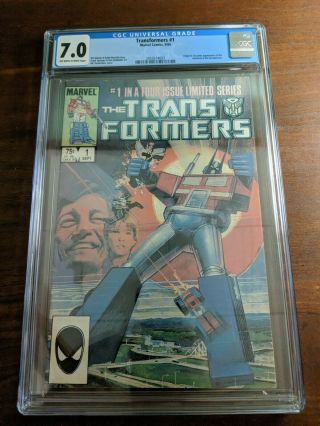 Transformers (marvel) 1st Printing 1 1984 Cgc 7.  0 First Appearance