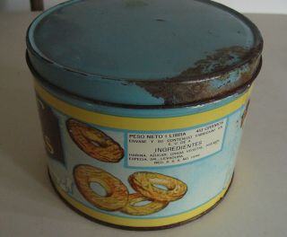 Vintage FFV Tea Rings Cookie Tin Southern Biscuit Company Virginia 2