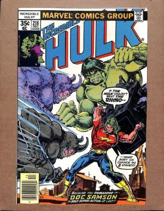 Incredible Hulk 218 - Near 9.  8 Nm - Avengers Marvel Shop Comics