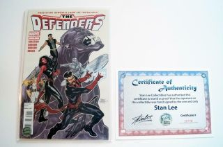 Defenders 1 Signed Stan Lee W/coa Dr.  Strange Silver Surfer Namor Hulk