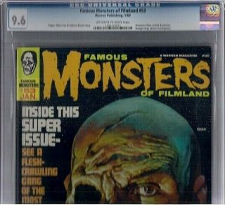 Famous Monsters Of Filmland 53 Cgc 9.  6 Ow - W,  1969 Edgar Allen Poe