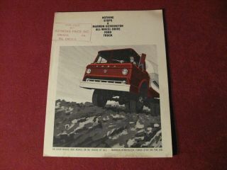 1965 Ford Marmon Herrington Pickup Truck Showroom Sales Brochure Rig Semi