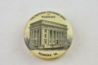 Vintage National Exchange Bank Of Roanoke Va Advertising Pocket Tape Measure