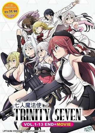 Trinity Seven Complete Anime Series Dvd 13 Episodes,  The Movie English Subs